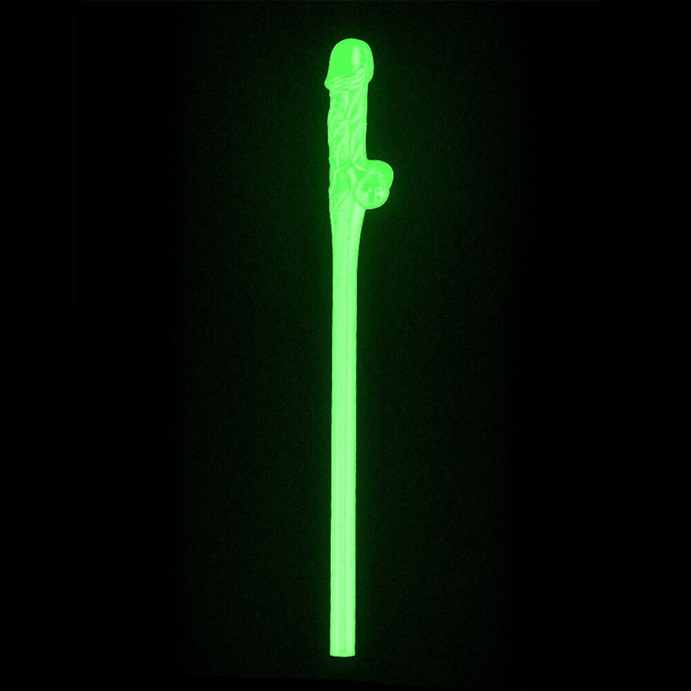 Lovetoy Glow in the Dark Willy Straws Pack of 9