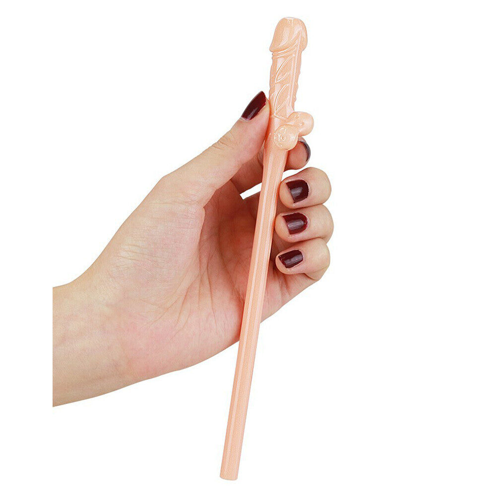Lovetoy Flesh Pink Willy Straws Pack of 9 Fun Party Accessories