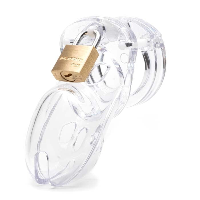 CB3000 Clear Male Chastity Device with Adjustable Cuff Rings