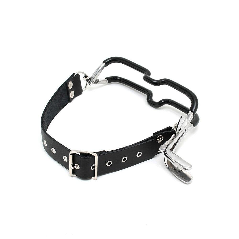 Rimba Stainless Steel Mouth Clamp with Leather Strap