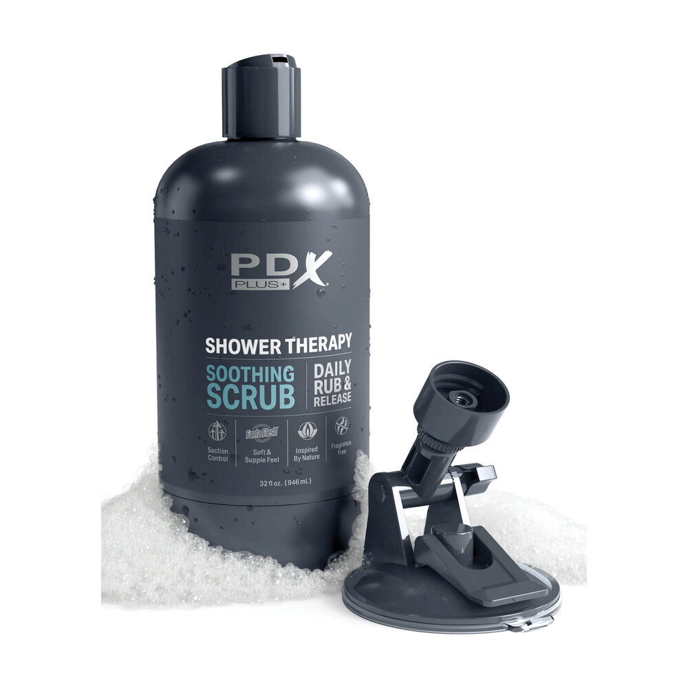 PDX Clear Discreet Shower Soothing Scrub Masturbator