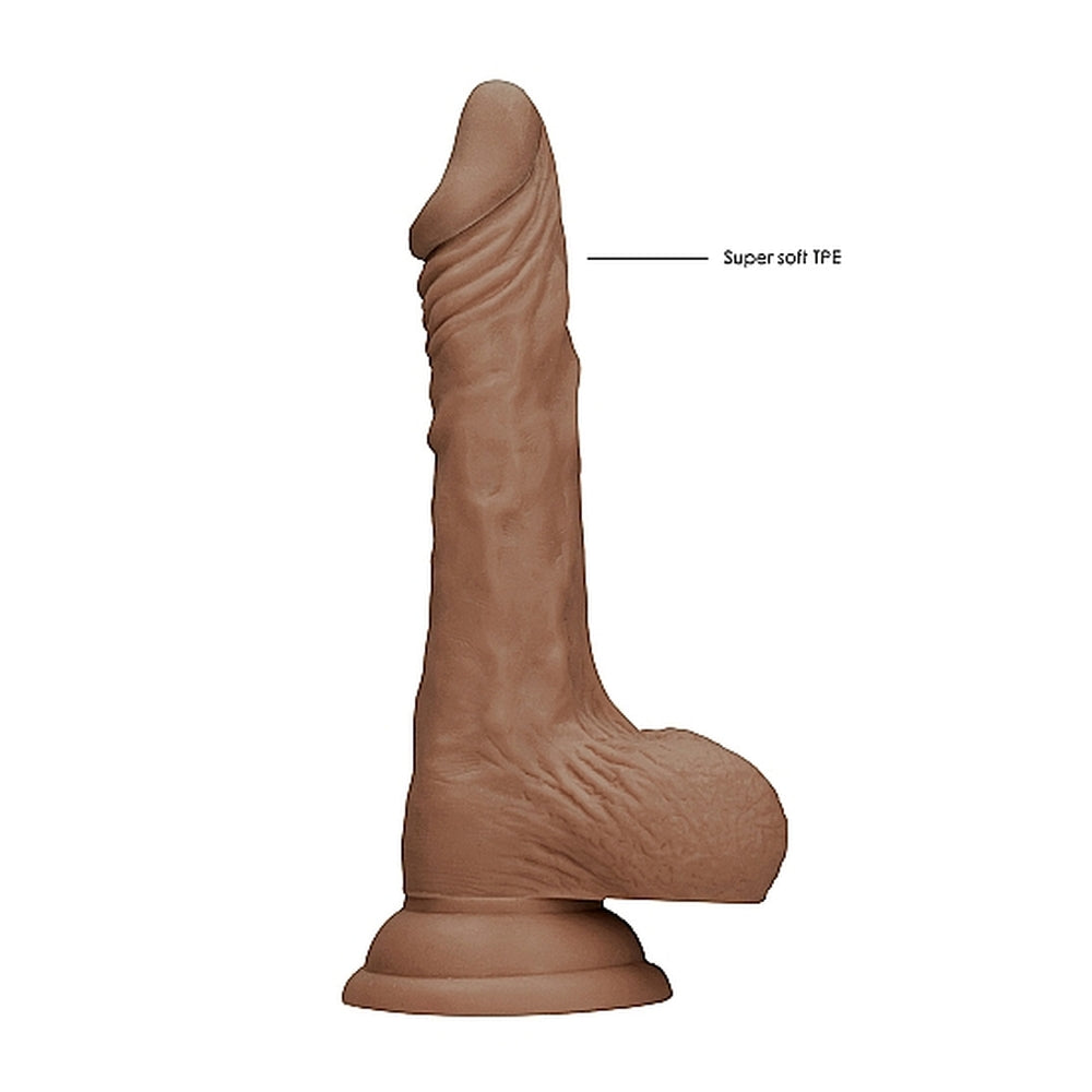 RealRock Flesh Tan 7 Inch Realistic Dong with Testicles