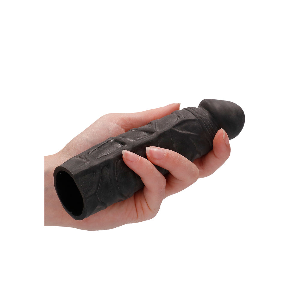 RealRock Black 7 Inch Realistic Penis Sleeve