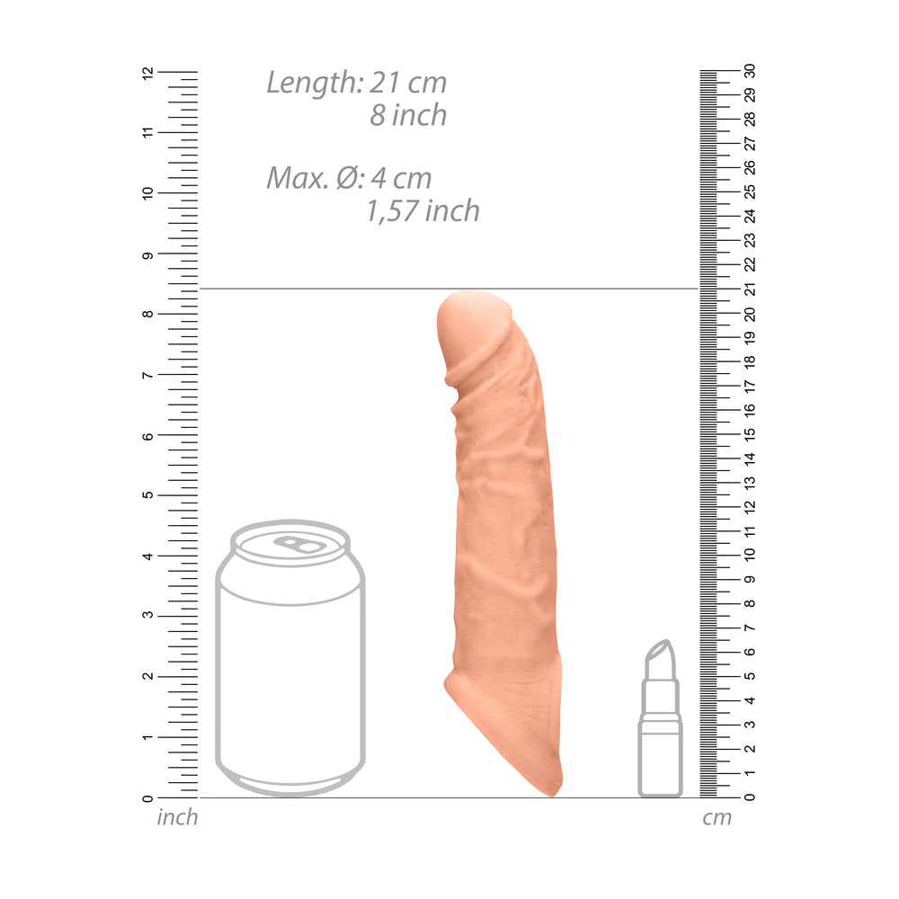 RealRock Flesh Pink 8 Inch Realistic Penis Sleeve