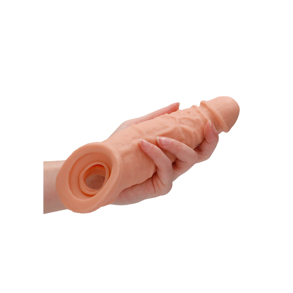 RealRock Flesh Pink 9 Inch Realistic Penis Sleeve