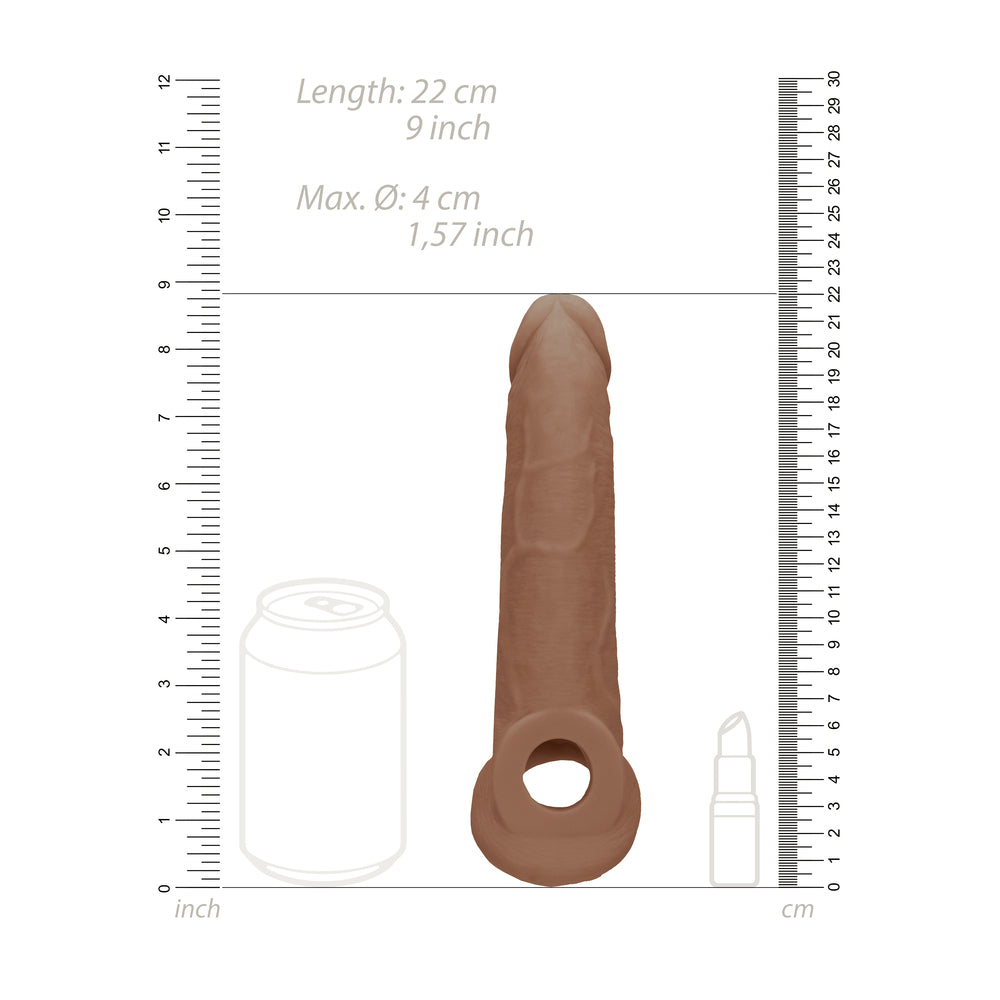RealRock Flesh Tan 9 Inch Realistic Penis Sleeve