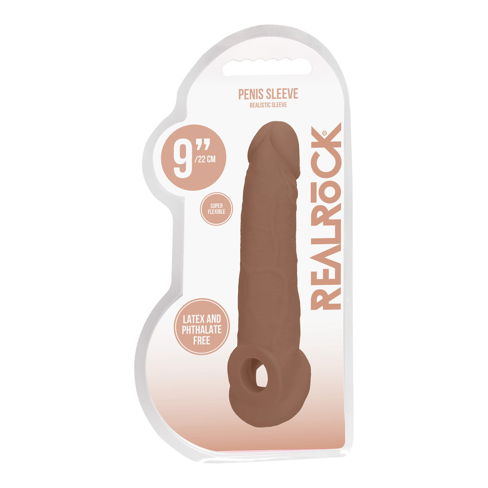 RealRock Flesh Tan 9 Inch Realistic Penis Sleeve