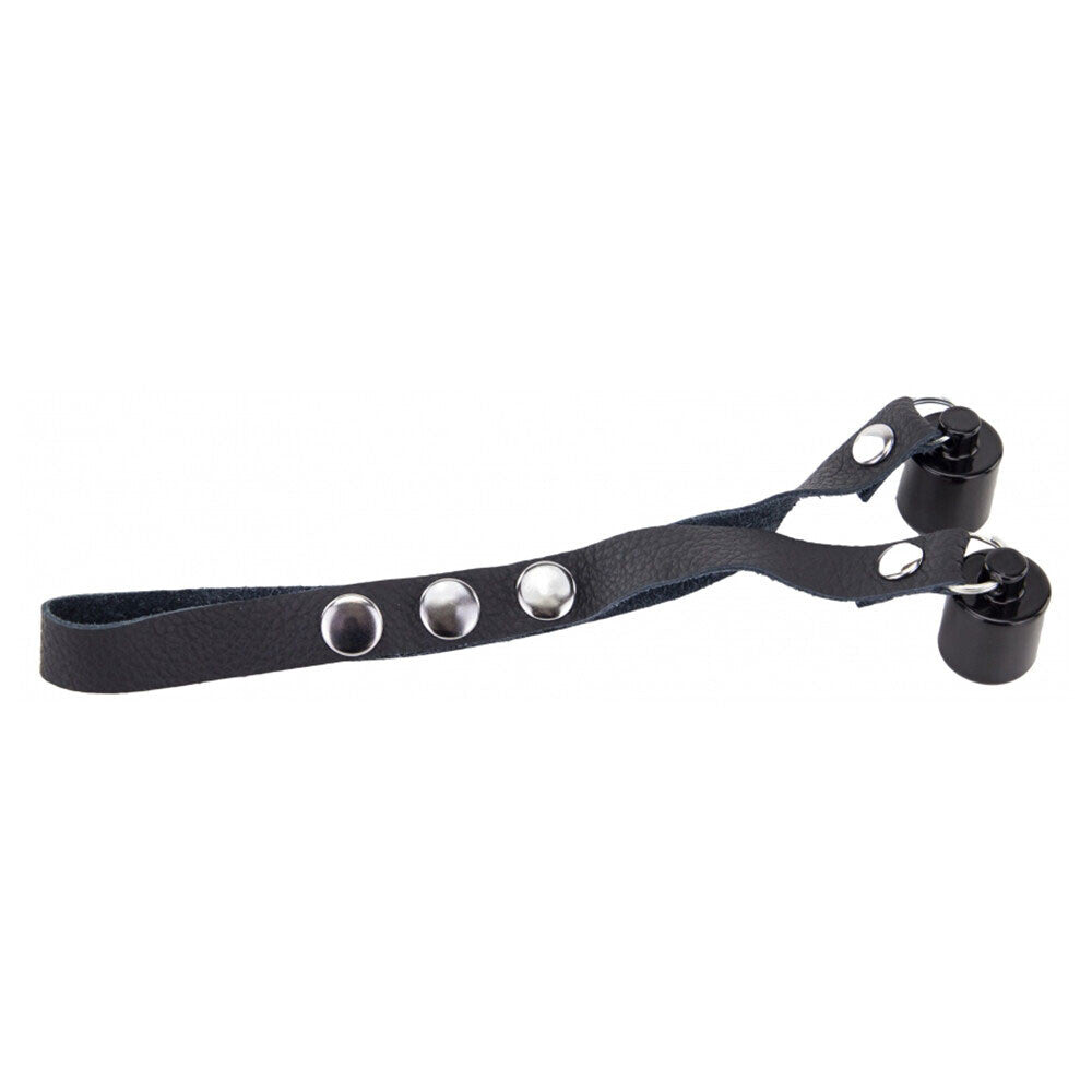 The Red Black Leather Ball Stretcher With Weights 2 X 50g
