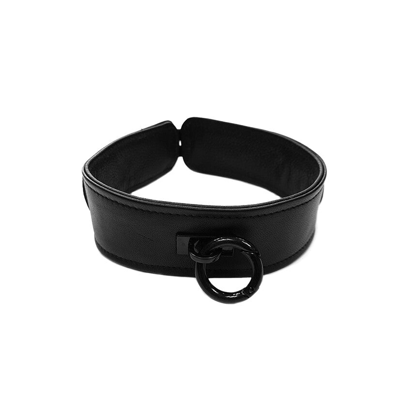 Rouge Garments Black Leather Adjustable Collar with O-Ring