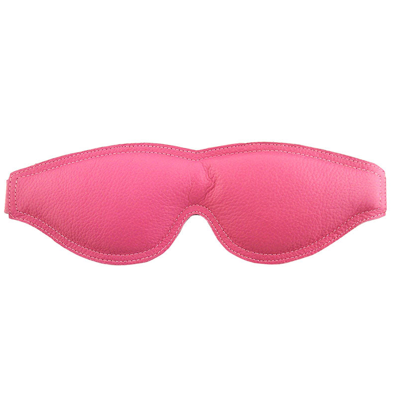 Rouge Garments Pink Leather Padded Blindfold for Sensory Play