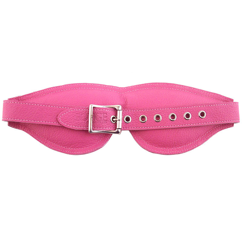 Rouge Garments Pink Leather Padded Blindfold for Sensory Play
