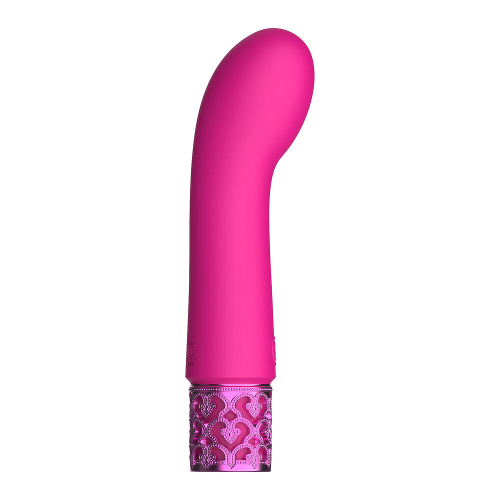 Royal Gems Pink Rechargeable Silicone Bullet with 10 Speeds