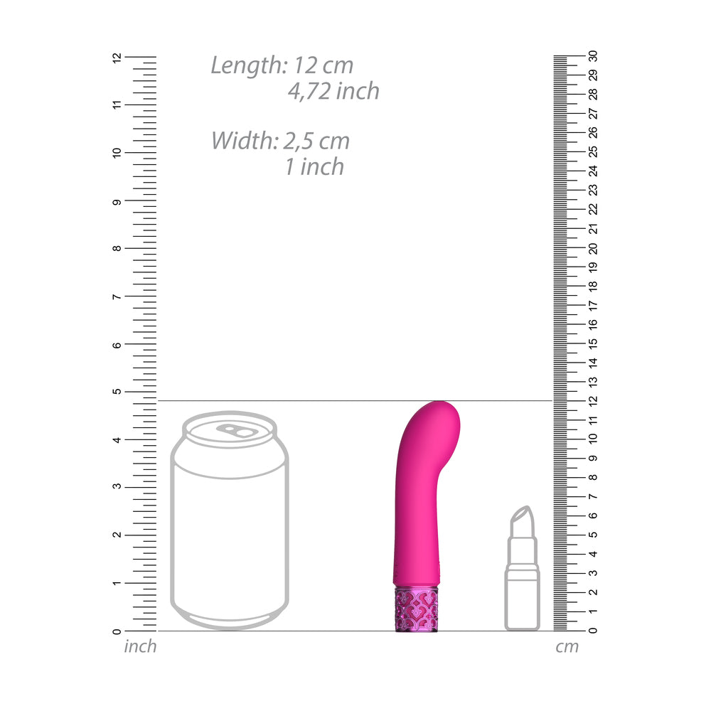 Royal Gems Pink Rechargeable Silicone Bullet with 10 Speeds