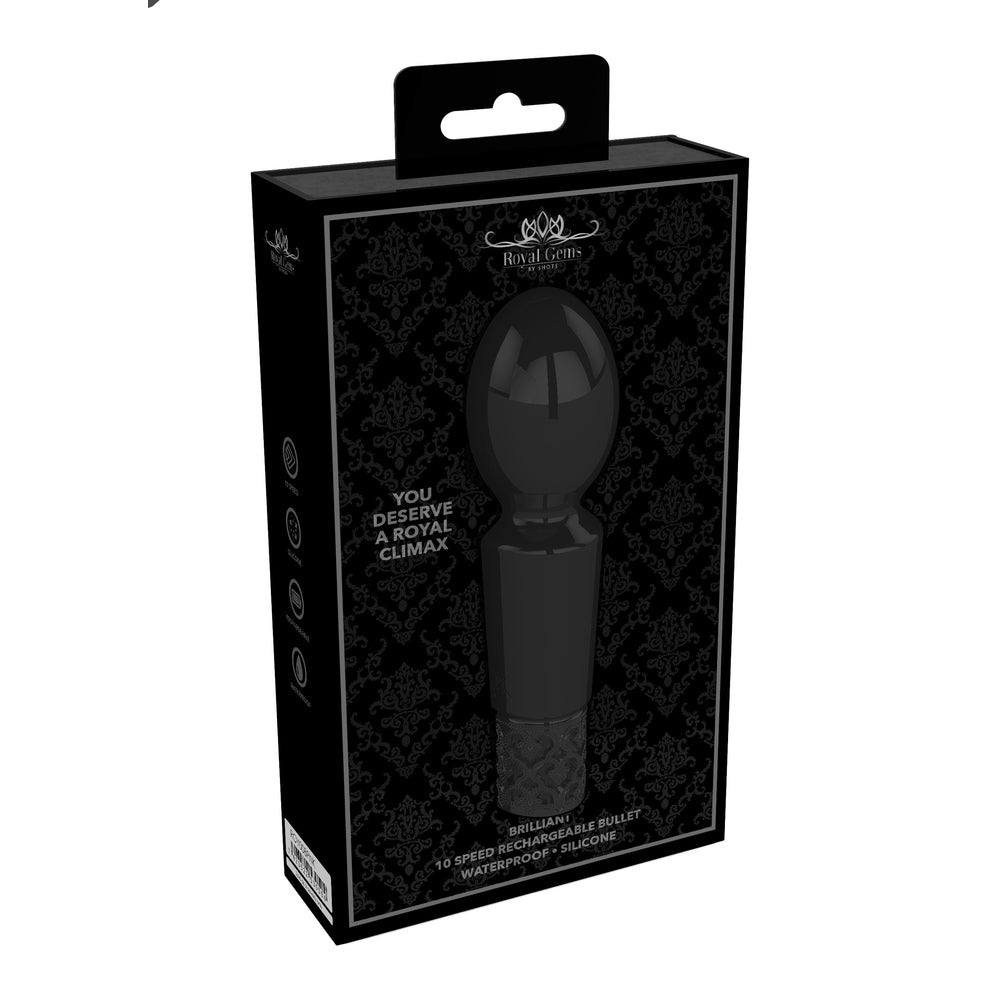 Royal Gems Black Rechargeable Bullet Vibrator
