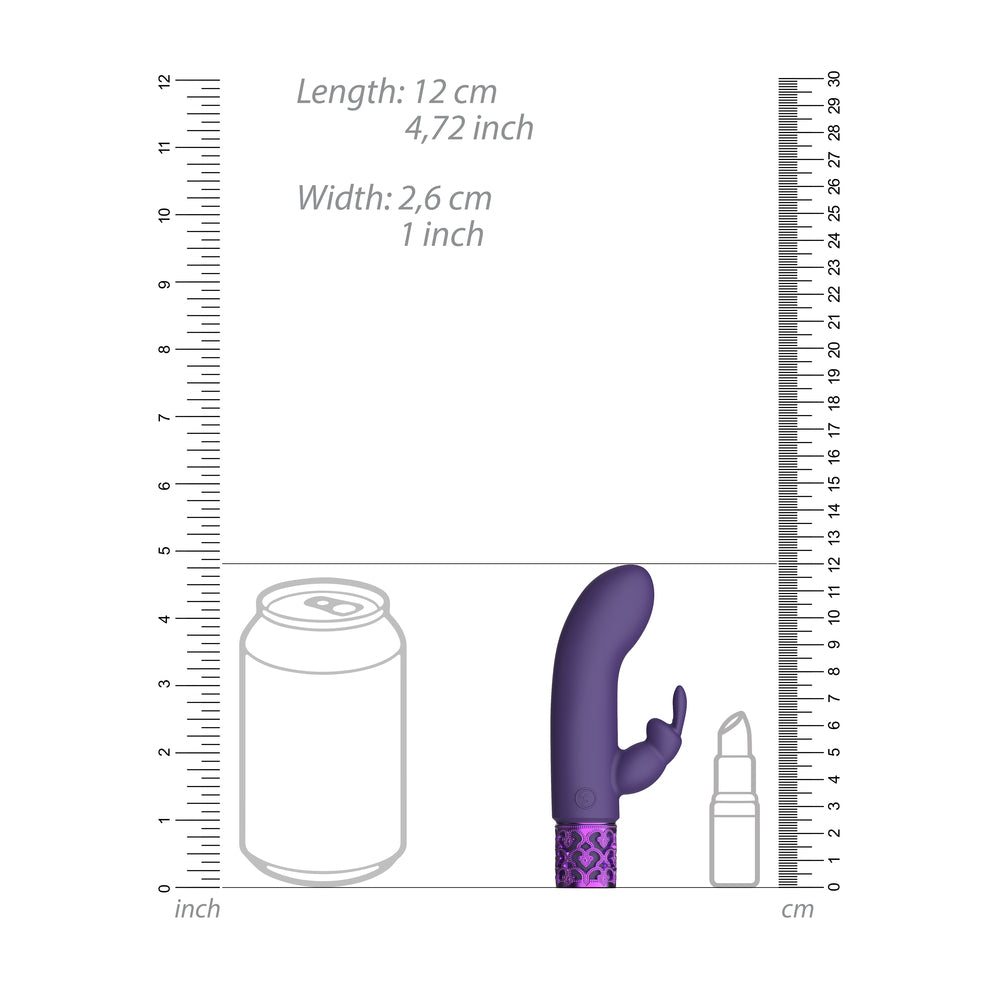 Royal Gems Purple Rechargeable Rabbit Bullet with 10 Speeds