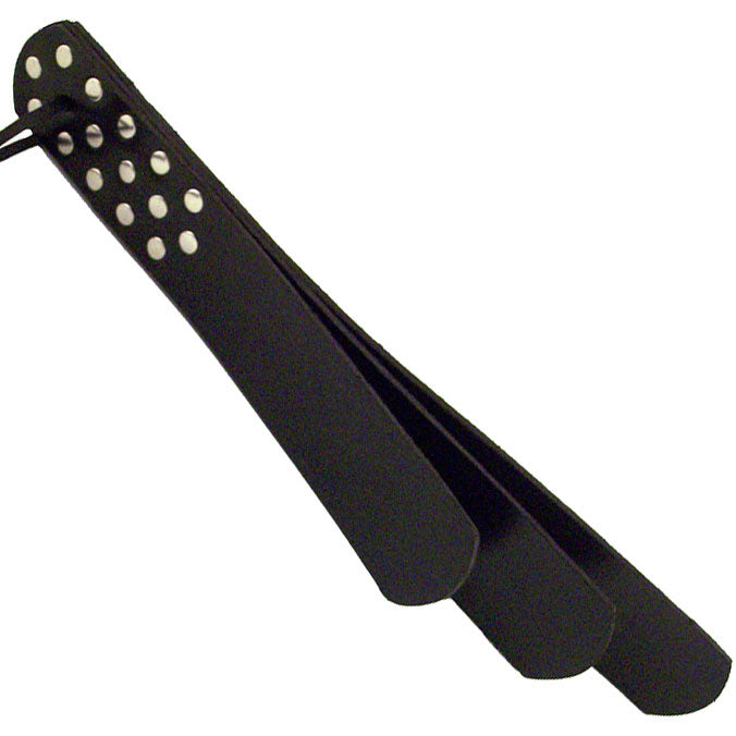 Rouge Garments Black Three Flap Leather Paddle