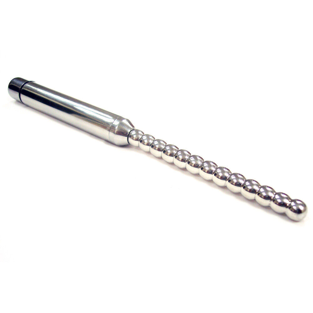 Rouge Silver Vibrating Ribbed Urethral Probe