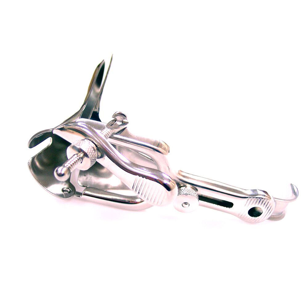 Rouge Silver Stainless Steel Vaginal Speculum with Adjustable Opening