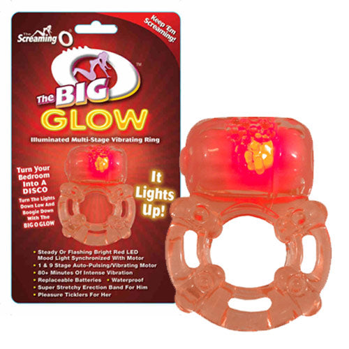 Screaming O Red Glow Vibrating Cock Ring for Couples