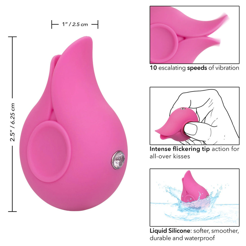 LuvMor Pink Flickering Clitoral Stimulator 10 Speeds USB