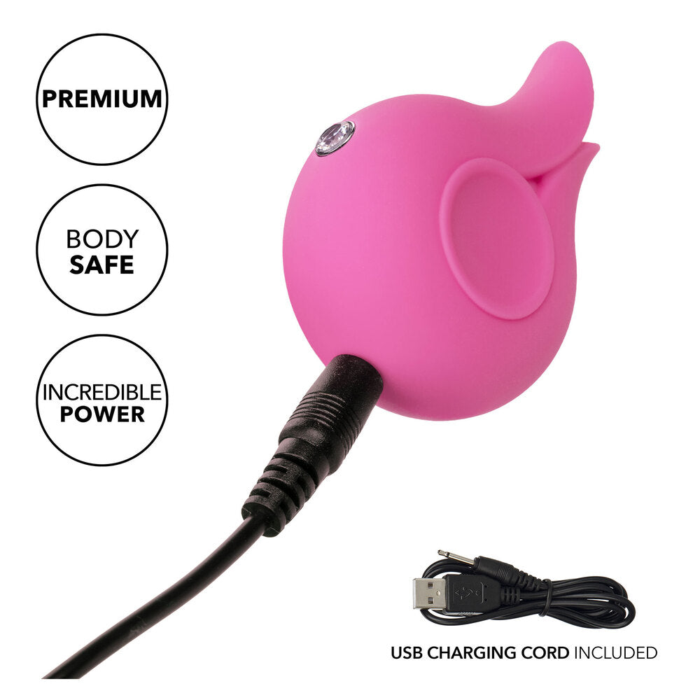 LuvMor Pink Flickering Clitoral Stimulator 10 Speeds USB