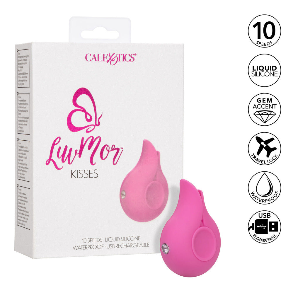 LuvMor Pink Flickering Clitoral Stimulator 10 Speeds USB