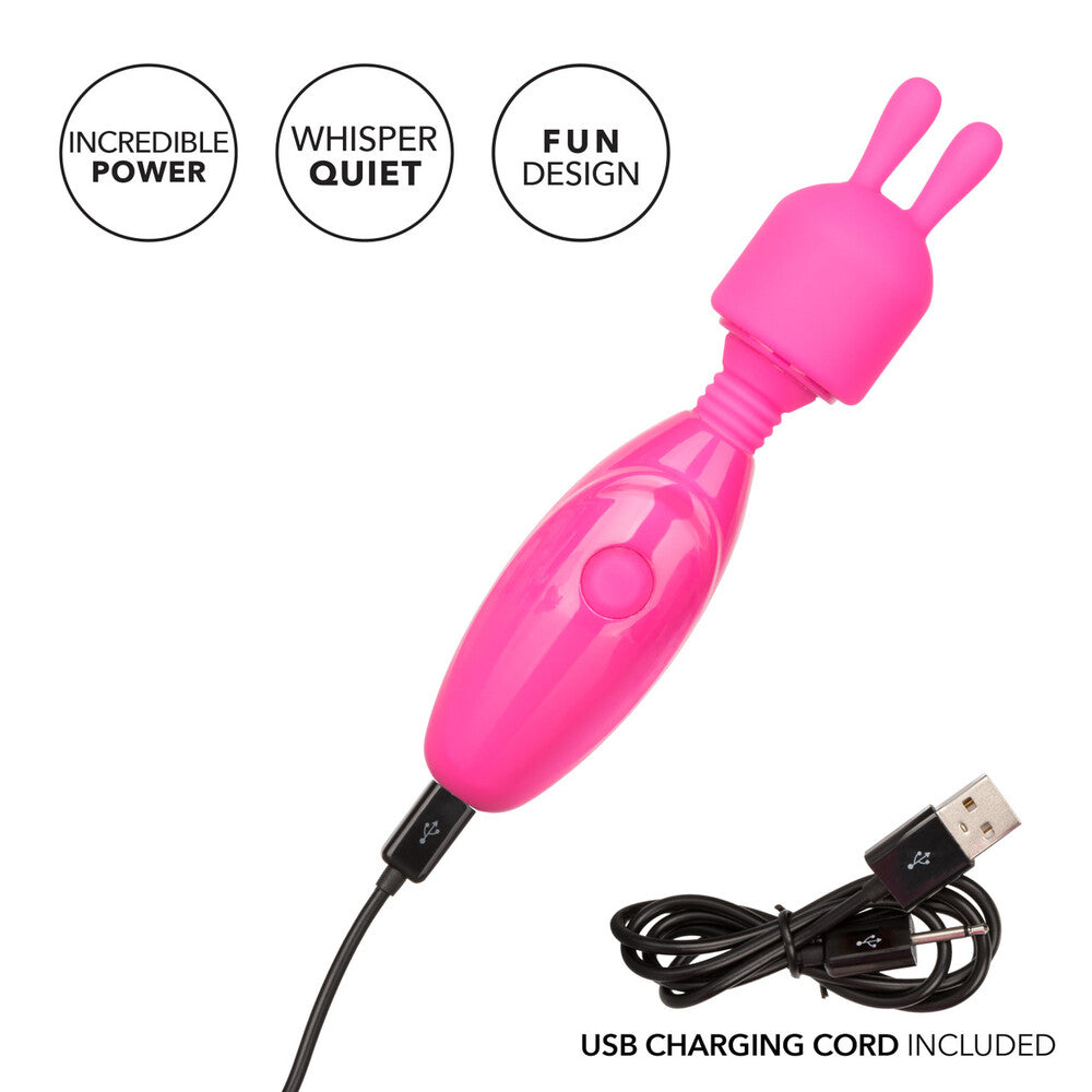 Tiny Teasers Pink Bunny Vibrator with Flexible Neck