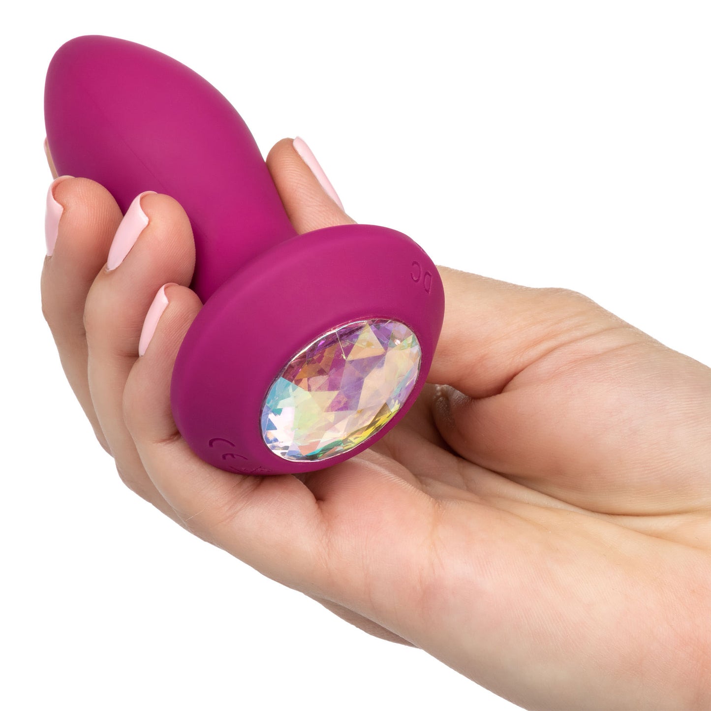 Power Gem Pink Vibrating Crystal Butt Plug Petite Probe