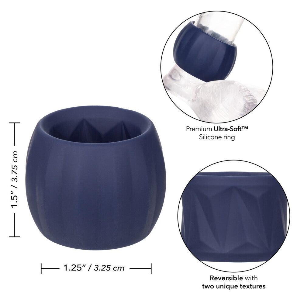 Viceroy Blue Reversible Silicone Cock Ring