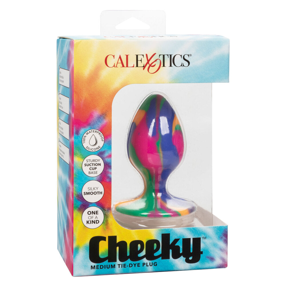Cheeky Tie Dye Medium Butt Plug for Playful Exploration