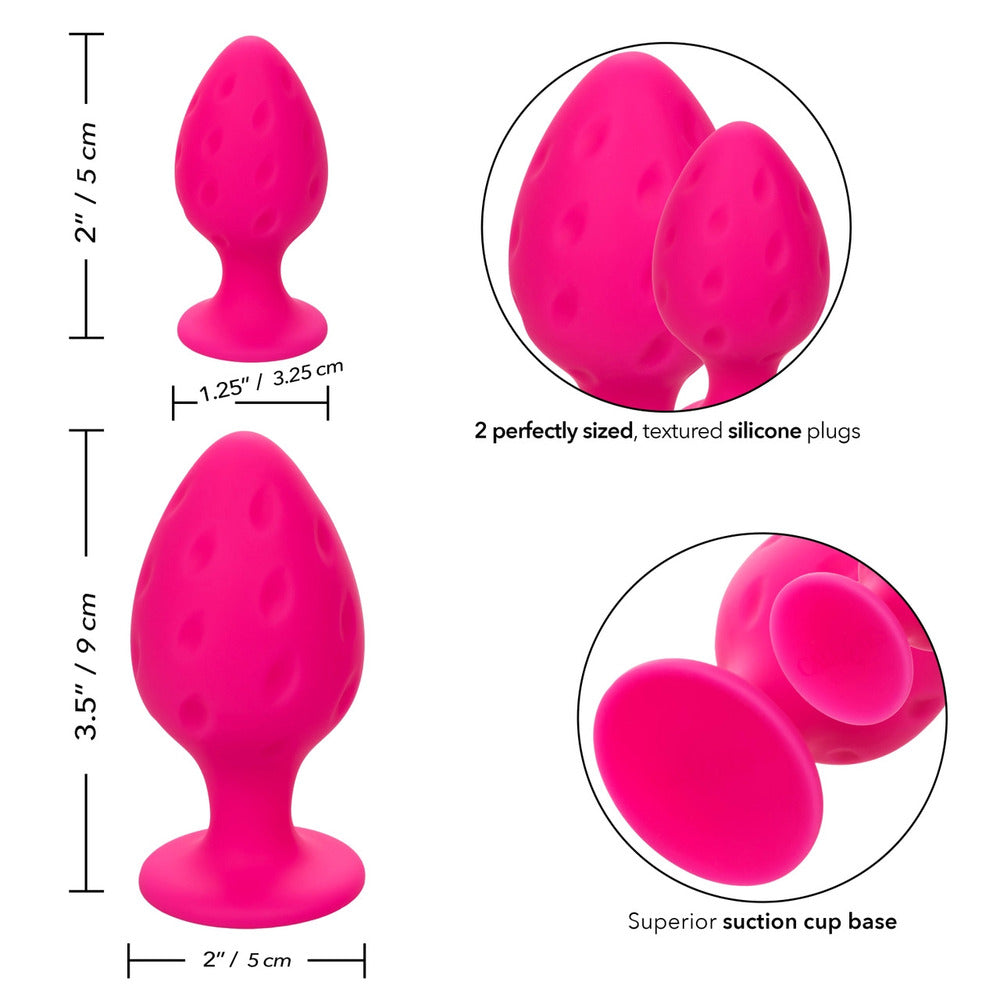 Pink Pleasure Boutique Silicone Butt Plug Duo for Couples
