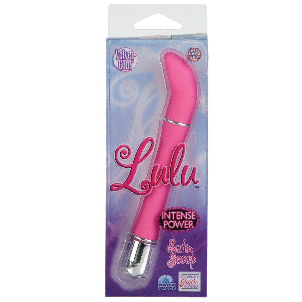 Lulu Pink Satin Scoop Mini Vibrator with Multiple Speeds