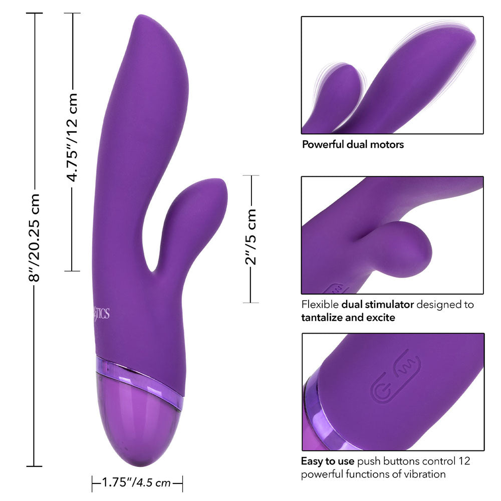 California Exotic Aura Dual Lover Rechargeable Vibrator Sizes