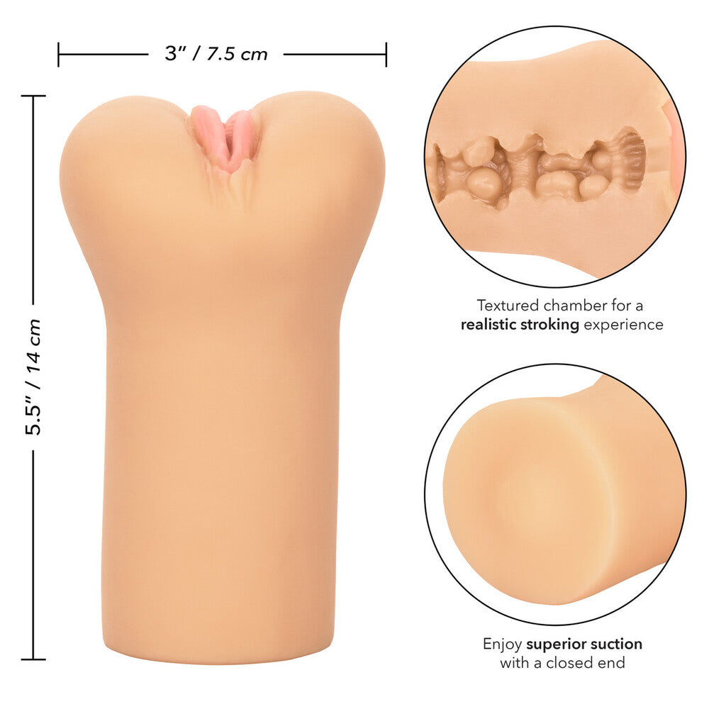 Cheap Thrills Black Lush Lips Masturbator with Suction