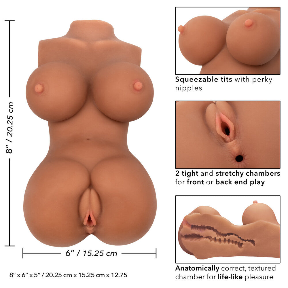 PureSkin Flesh Brown Body Banger Realistic Stroker
