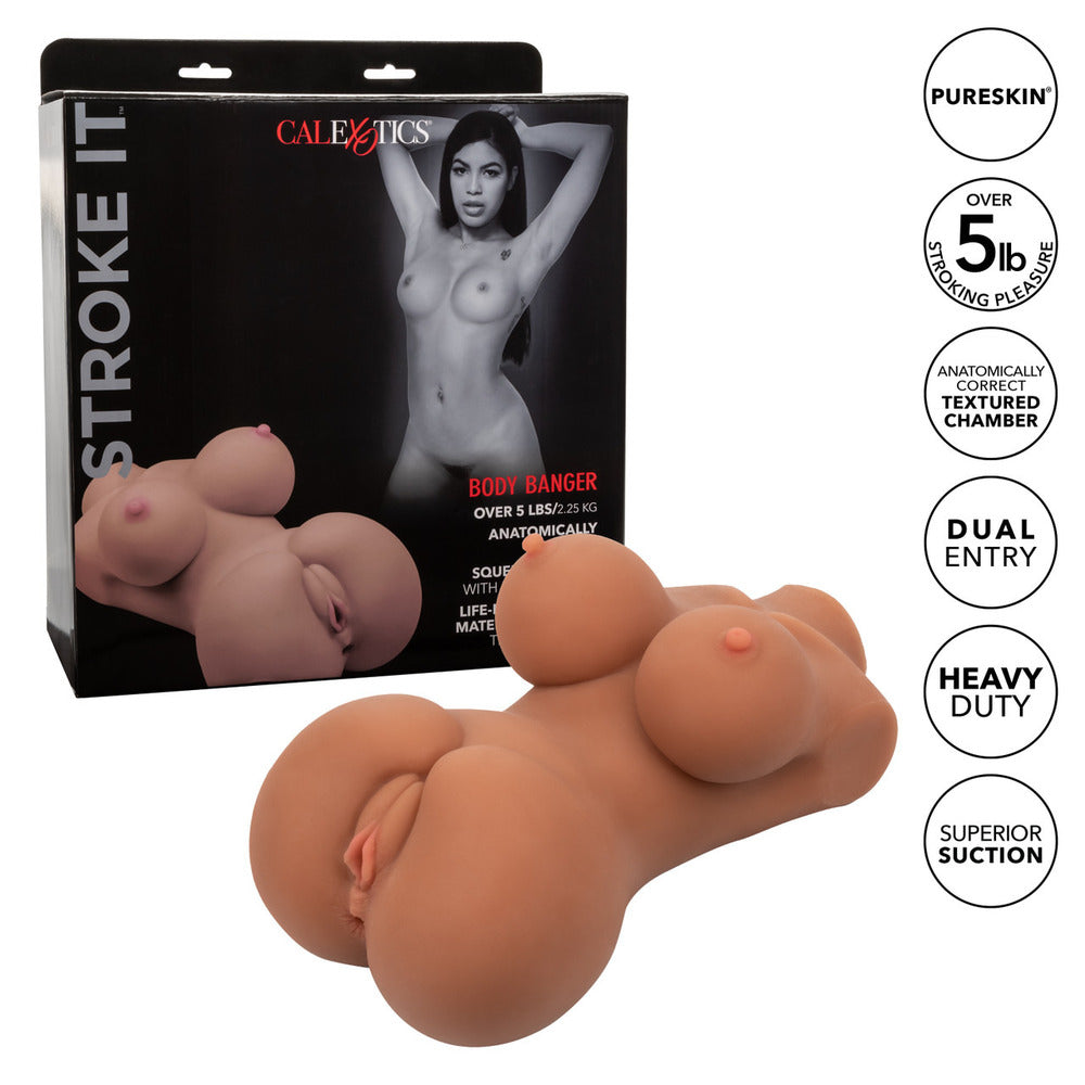 PureSkin Flesh Brown Body Banger Realistic Stroker