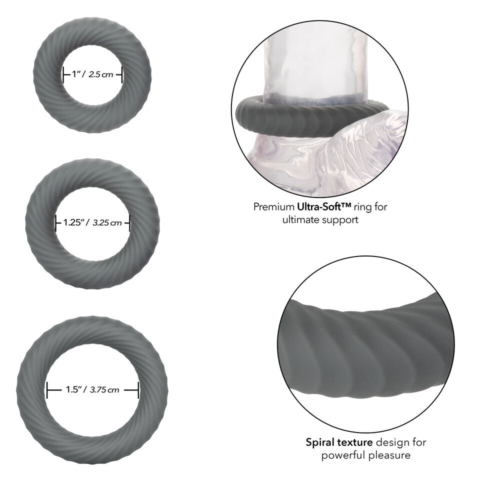 Link Up Black Ultra Soft Ultimate Cock Ring Set