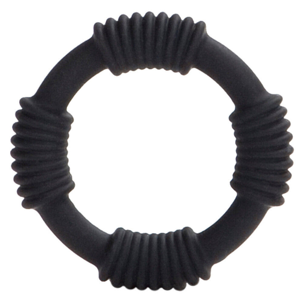 Hercules Black Silicone Cock Ring for Enhanced Erection