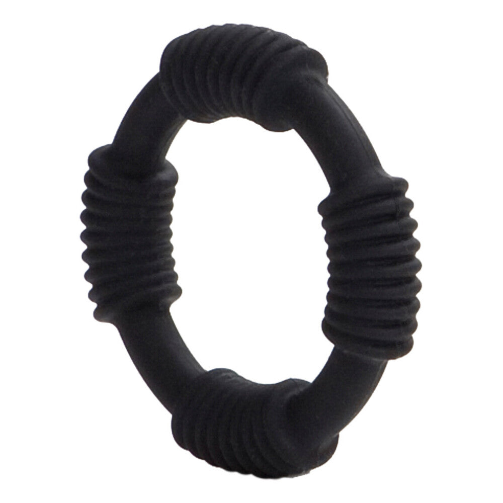 Hercules Black Silicone Cock Ring for Enhanced Erection