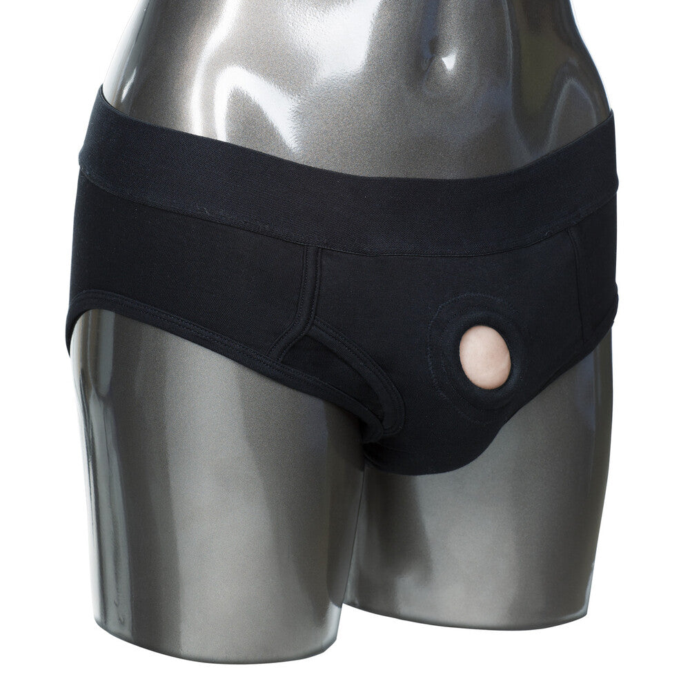 California Exotic Black Packer Gear Brief Harness Medium Large