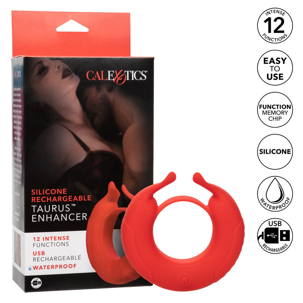 Taurus Black Couples Vibration Enhancer Cock Ring
