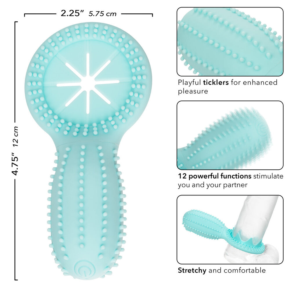 Elite Black 12X Silicone Cock Ring with 12 Functions