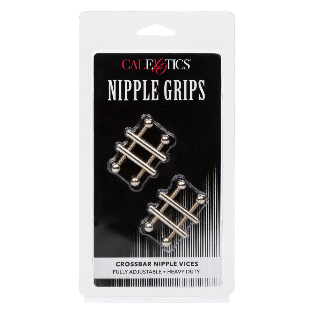 Sensual Metal Silver Nipple Grips Crossbar Vices