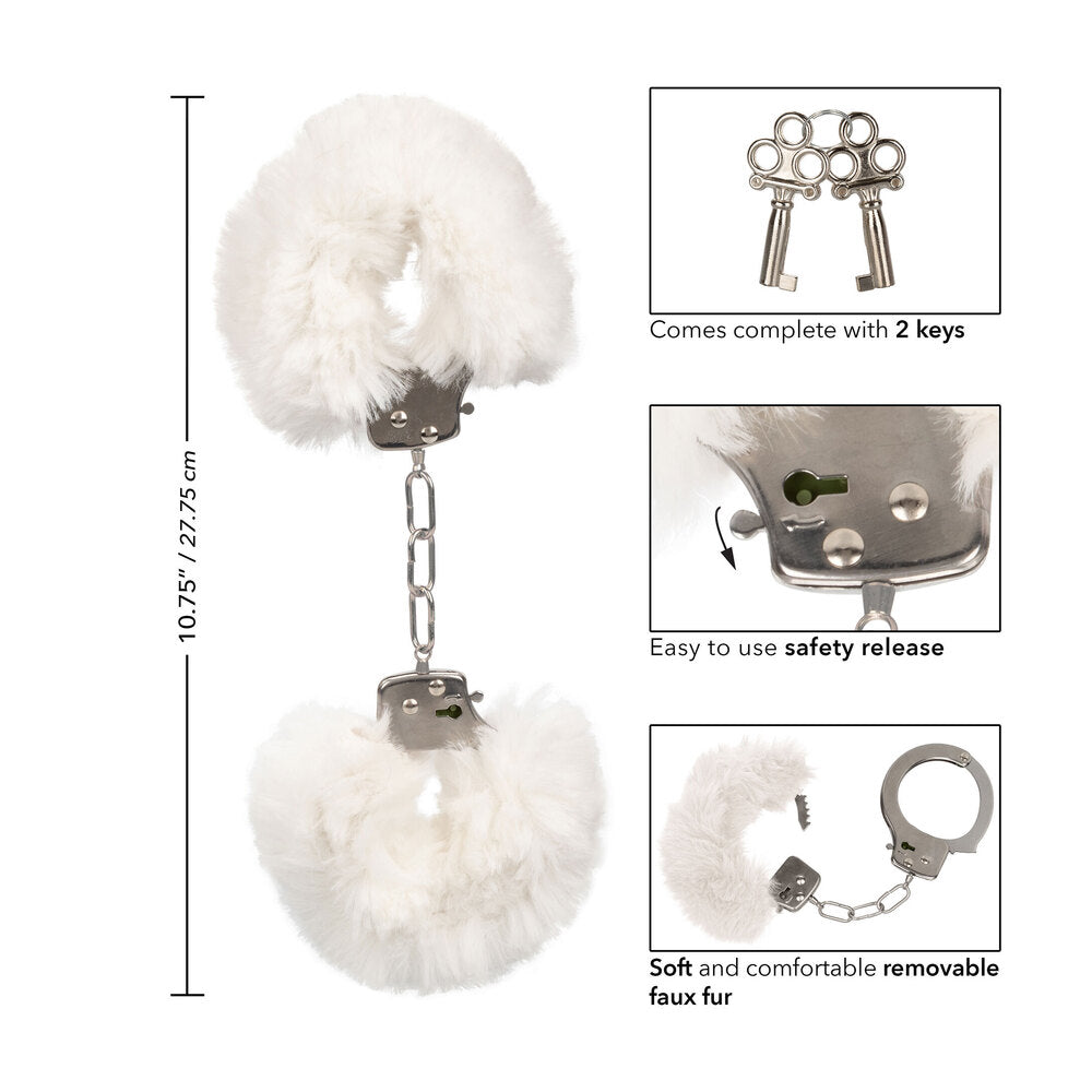 Furry Fantasy White Ultra Fluffy Cuffs for Restraint