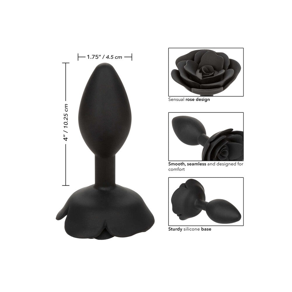 CalExotics Elegant Large Rose-Shaped Silicone Anal Plug