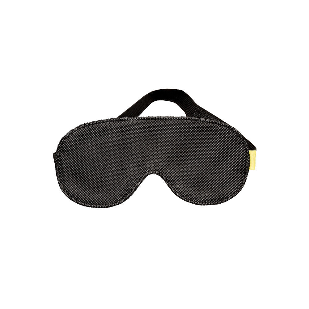Sensual Essentials Black Vegan Leather Eye Mask