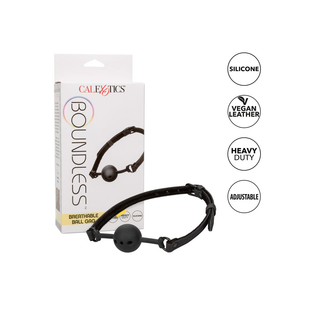 Boundless Black Silicone Ball Gag