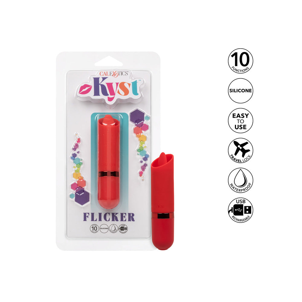 Kyst Pink Flicker Mini Massager with 10 Vibrational Functions