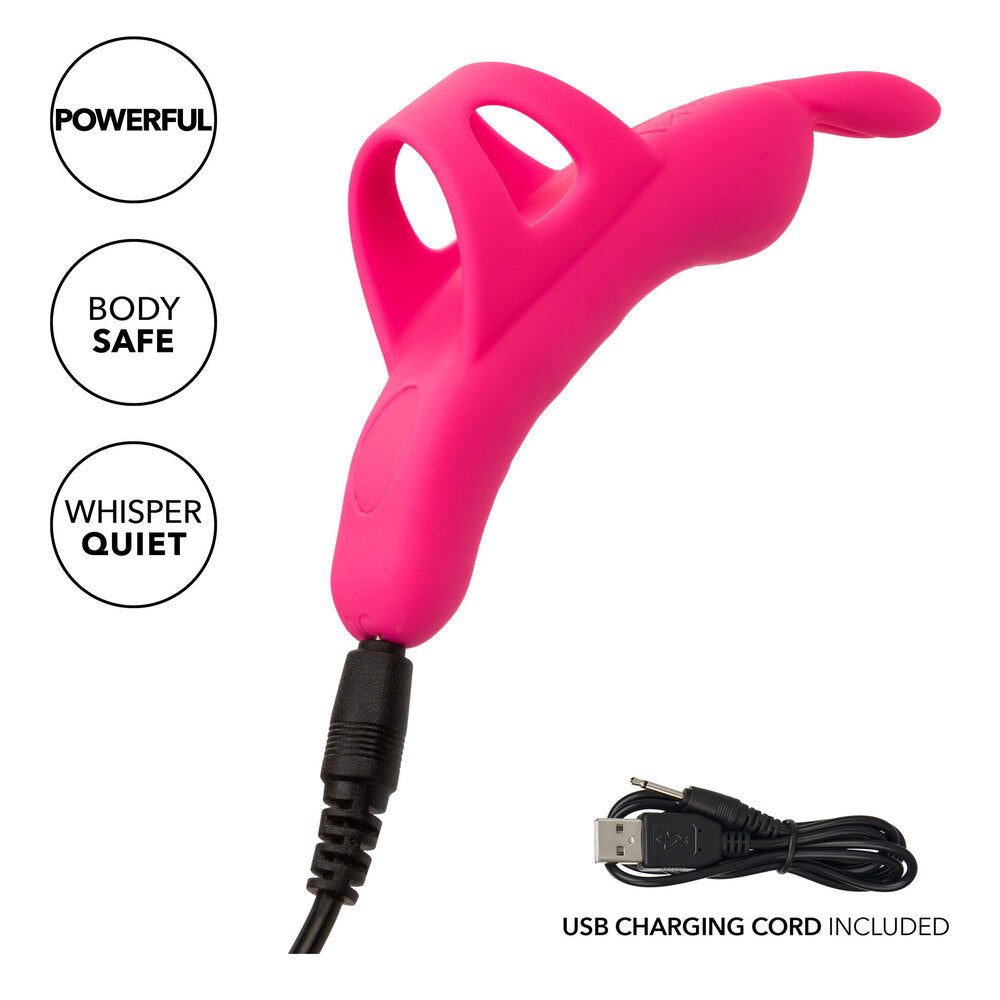 Neon Vibes Pink Ergonomic Finger Teaser with 10 Functions