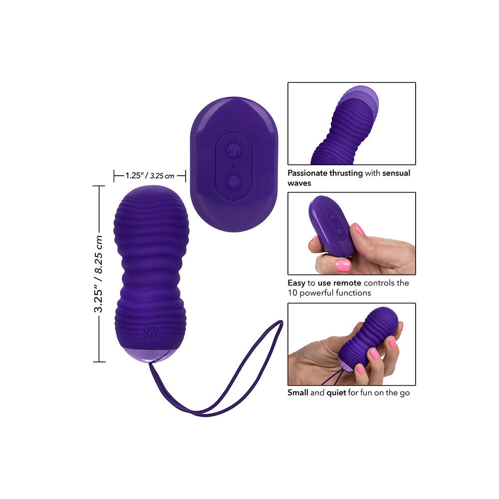 Slay Black Remote Control Ribbed Thrusting Bullet